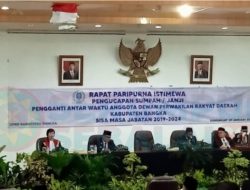 DPRD Bangka Gelar Rapat Paripurna Istimewa Pelantikan PAW Anggota DPRD Bangka, Persetujuan Raperda Usul Inisiatif DPRD Dan Penyampaian Hasil Reses